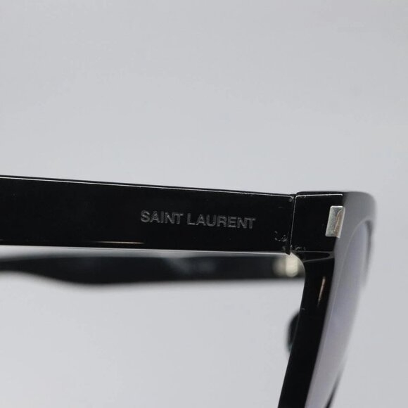 SAINT LAURENT Sunglasses Plastic Black Auth main image 9